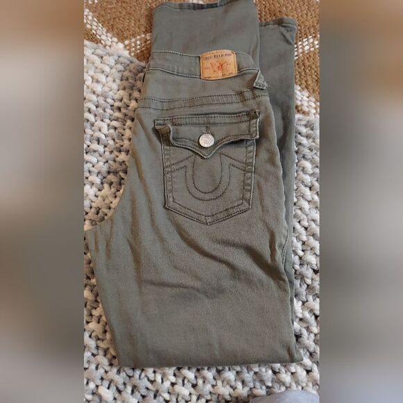 True Religion Jeans Rocco Relaxed Skinny  Stretch Tag size 18 - Picture 3 of 11